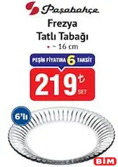 PAŞABAHÇE FREZYA TATLI TABAĞI 6'LI 16 CM